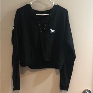 Pink VS Long sleeve crop top